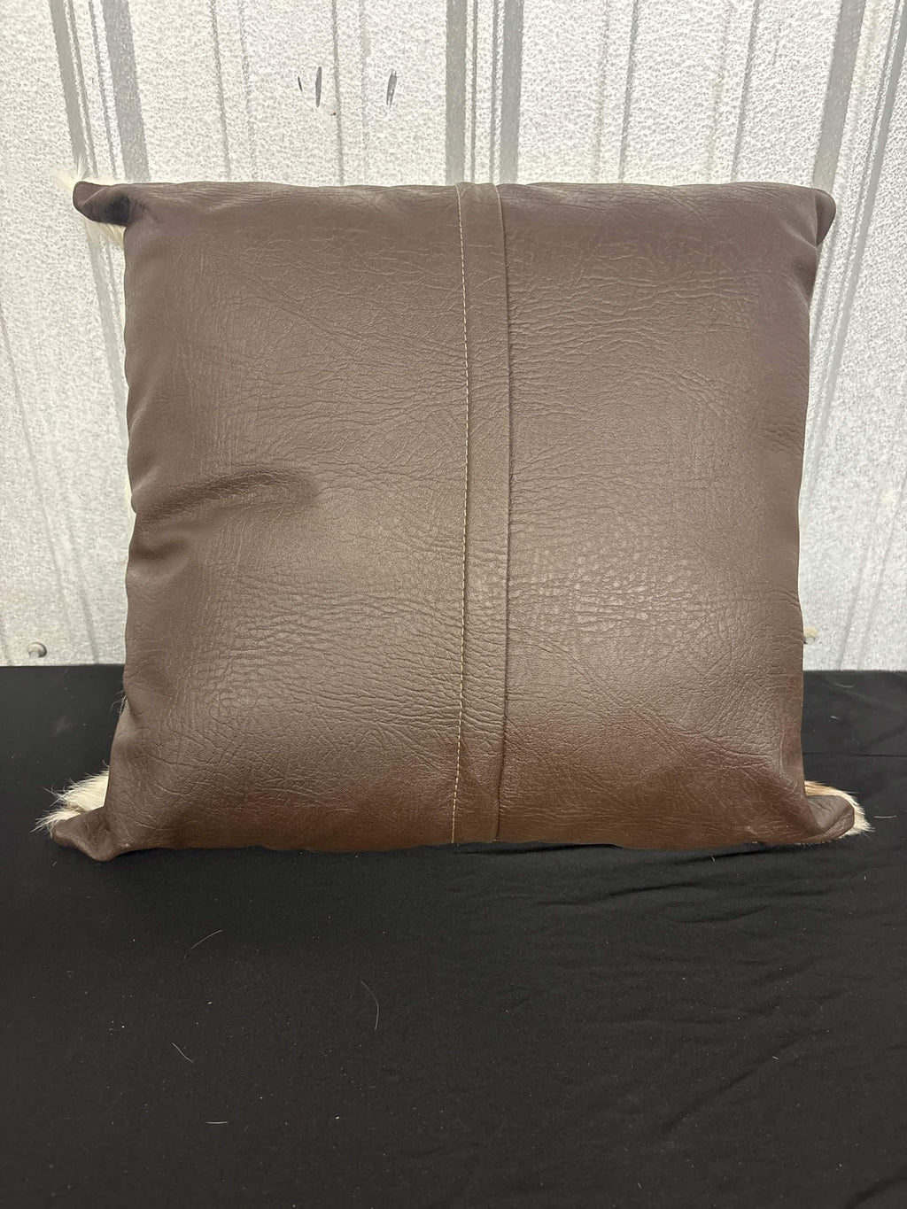 Genuine Cowhide & Leather Square Accent Pillow
