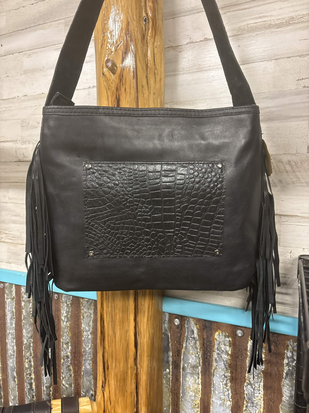 Handcrafted Genuine Zebra Hide Shoulder Bag