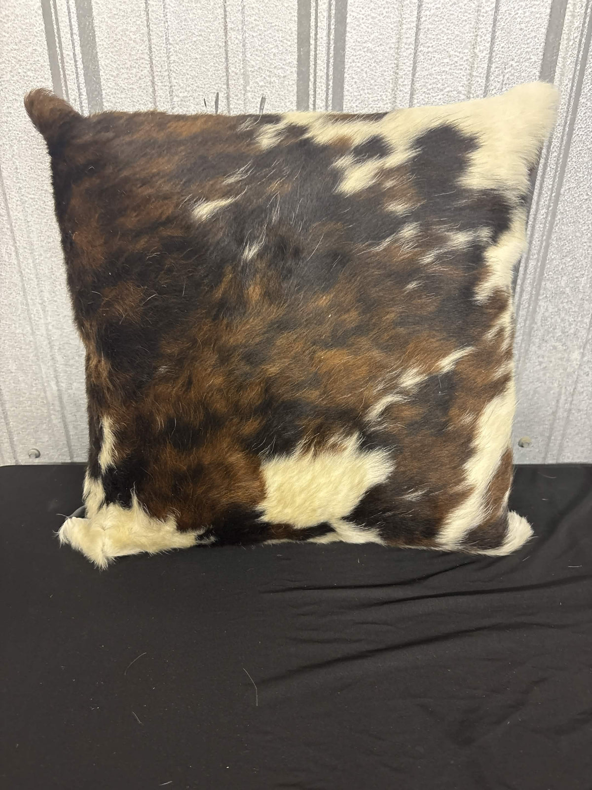 Genuine Cowhide & Leather Square Accent Pillow