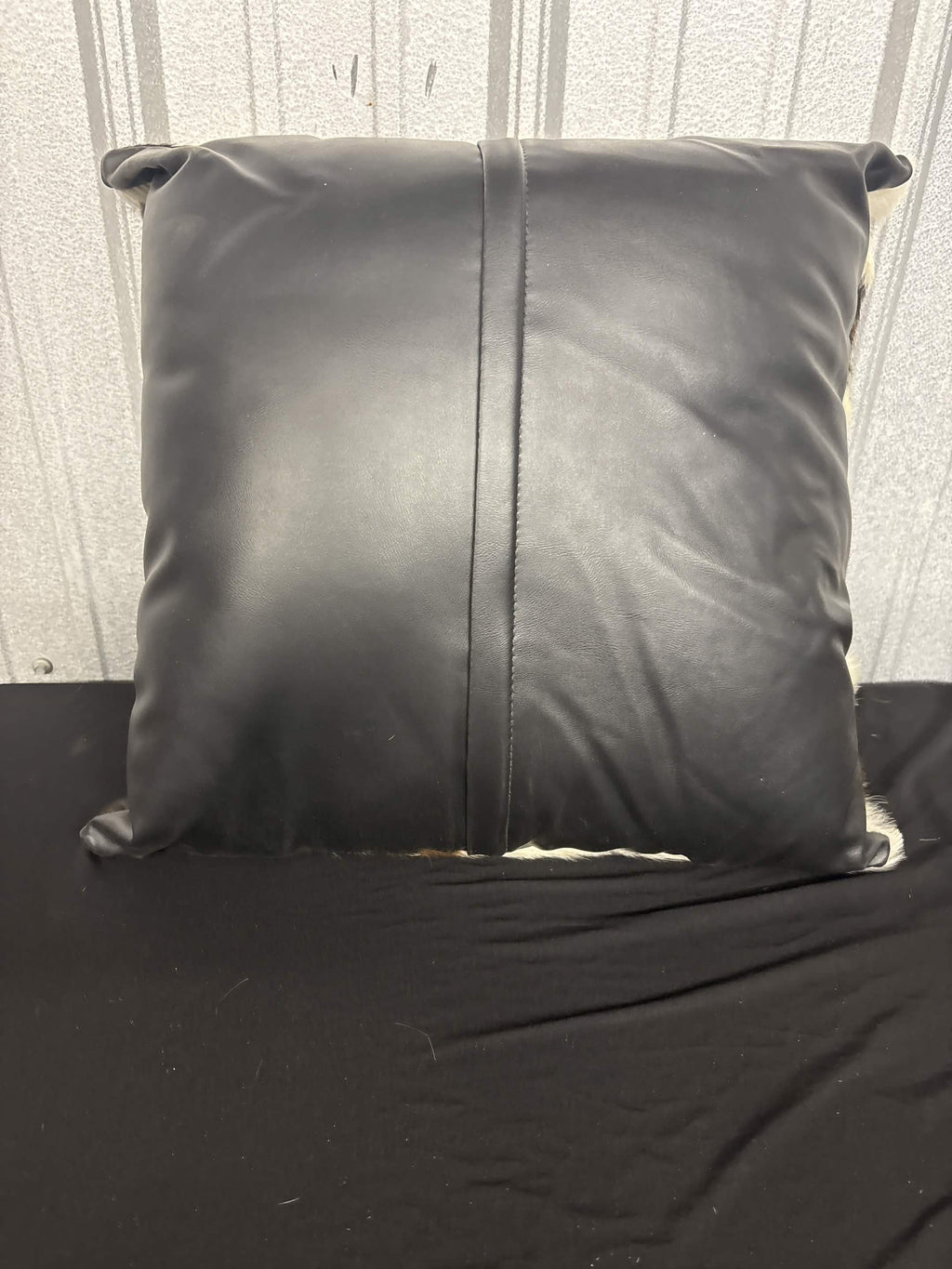 Genuine Cowhide & Leather Square Accent Pillow