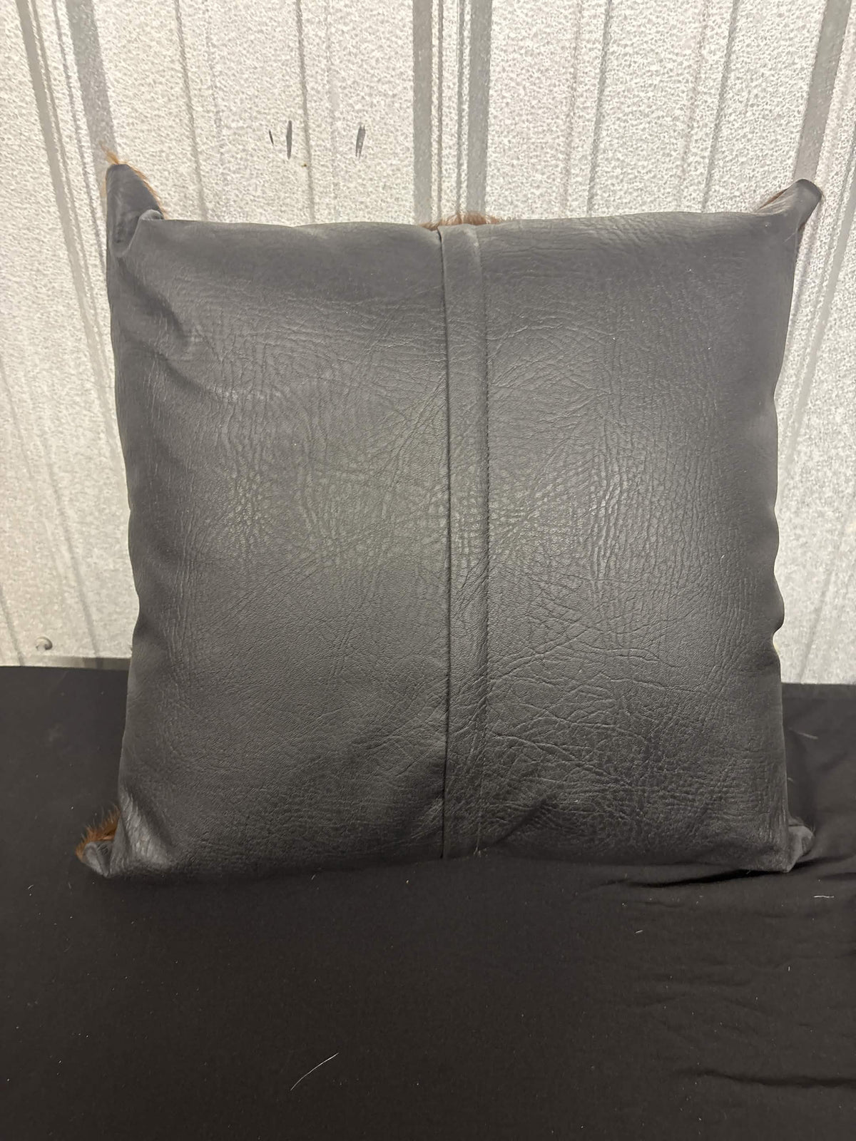 Genuine Cowhide & Leather Square Accent Pillow