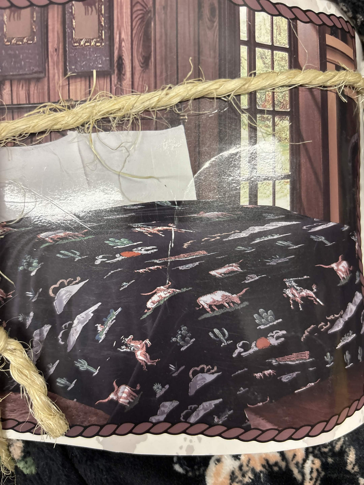 Western Desert Scene King Throw Blanket