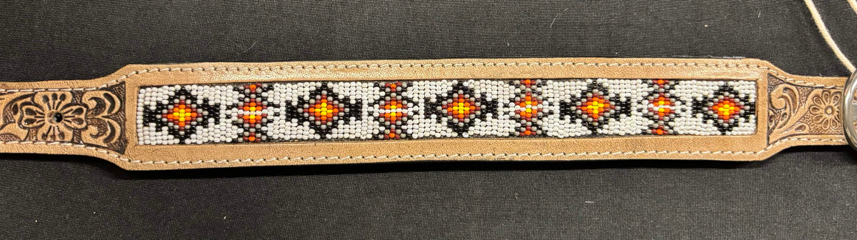 Western Tooled Leather Medium Dog Collars