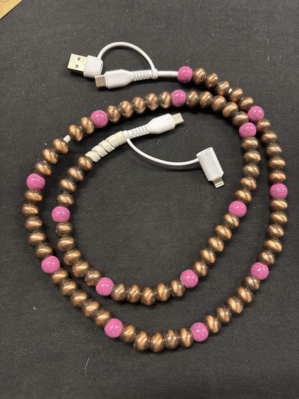 3-Foot Western Beaded Multi-Connector Charging Cable