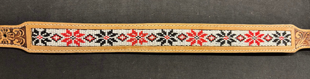 Western Tooled Leather Large Dog Collars