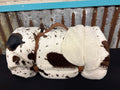 Cowhide Sherpa‑Backed Queen Blanket