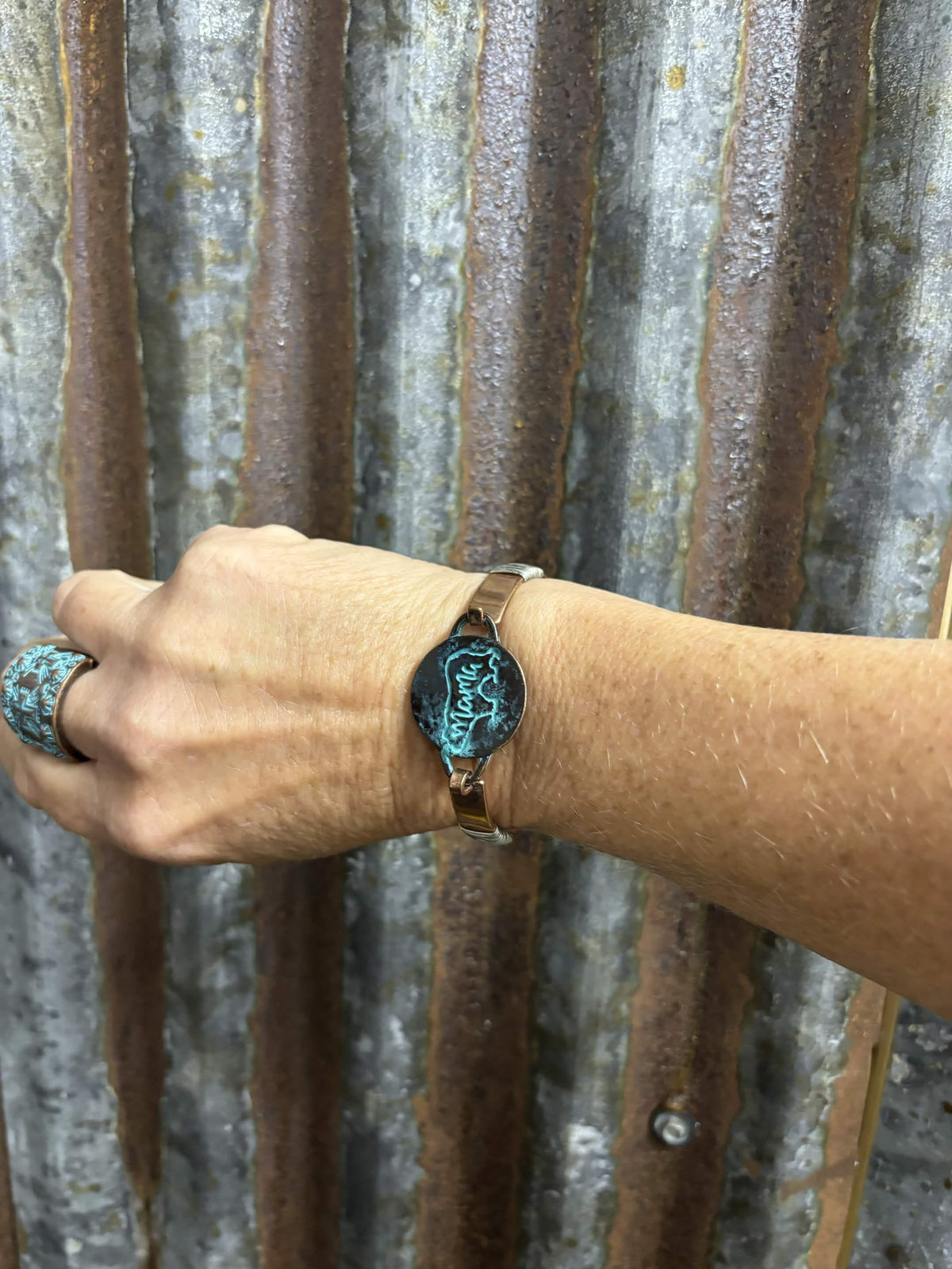 "Mama Bear" Mixed-Metal Bracelet