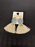 Western Floral Concho & Fringe Statement Studs