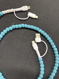 Beaded Multi-Connector Phone Charging Cable (3-Foot & 6-Foot Options)