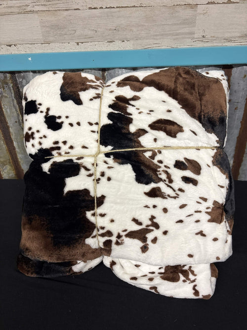 Cowhide Print King Blanket