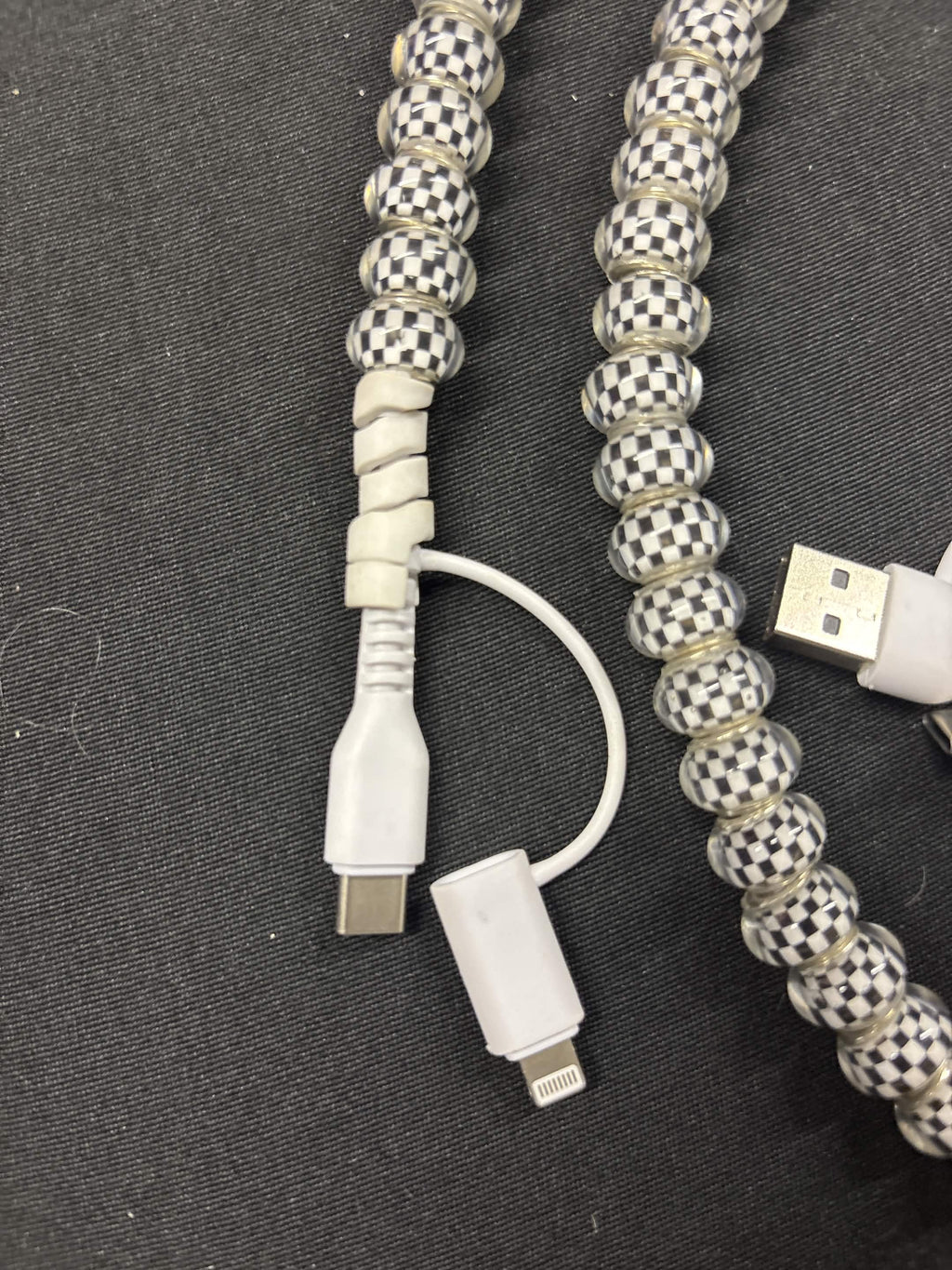 Western Beaded Decor Charging Cord with Universal Adapters