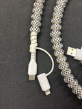 Western Beaded Decor Charging Cord with Universal Adapters