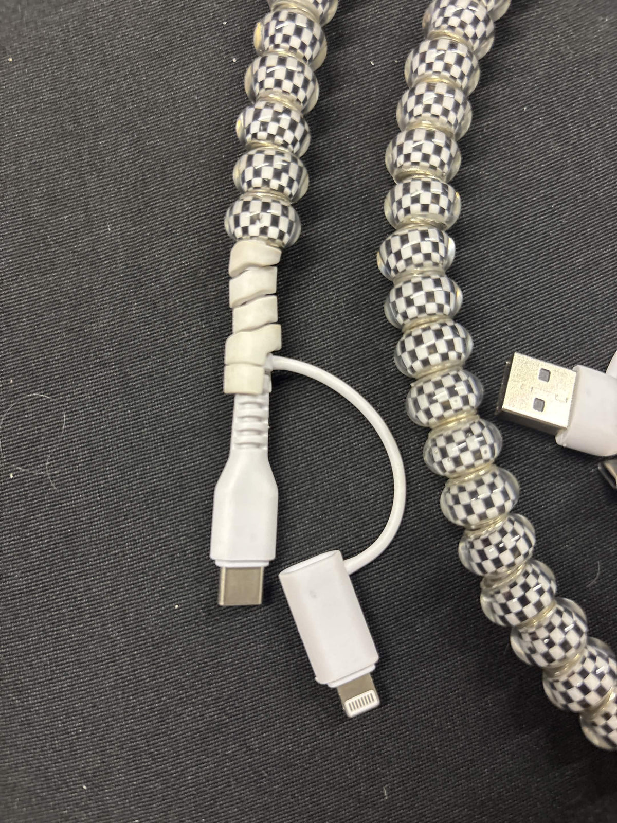 Western Beaded Decor Charging Cord with Universal Adapters