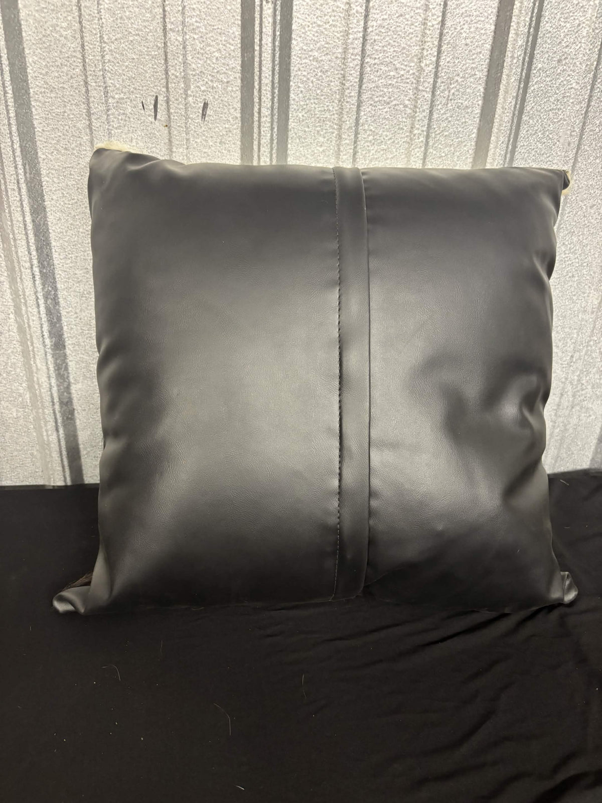 Genuine Cowhide & Leather Square Accent Pillow