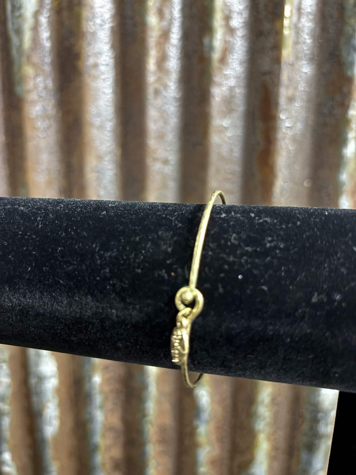 Minimalist Wire-Wrapped Turquoise Bangle