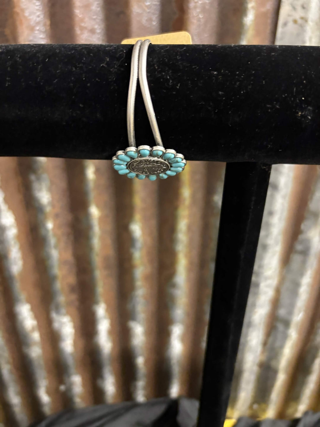 Turquoise Sunburst & Vintage Coin Cuff