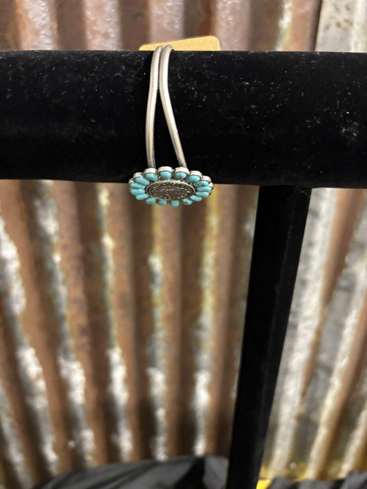 Turquoise Sunburst & Vintage Coin Cuff