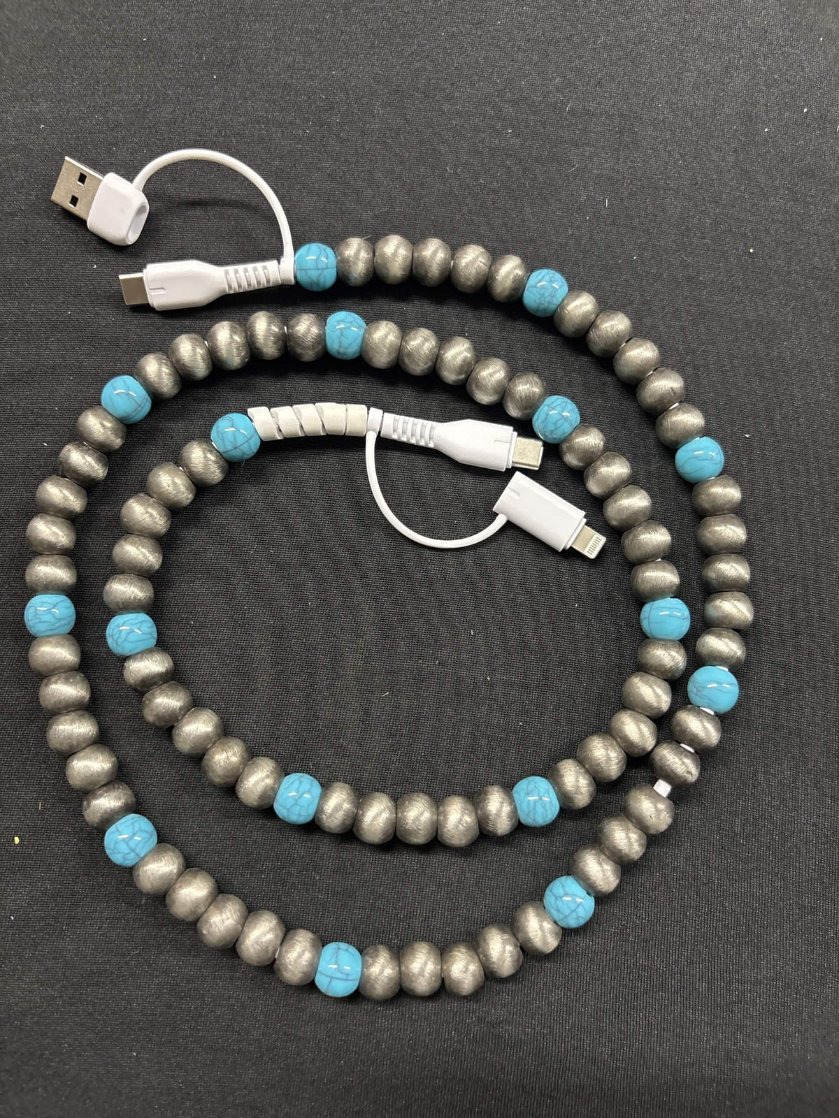 3-Foot Western Beaded Multi-Connector Charging Cable
