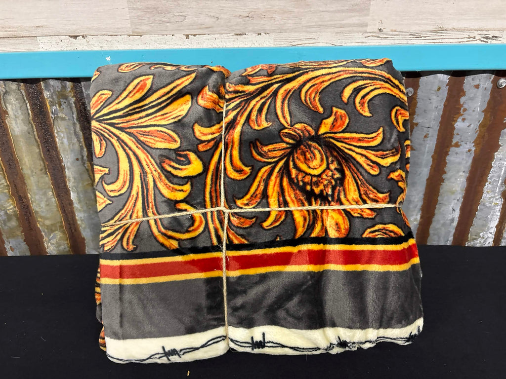Western Floral & Wildlife King Blanket