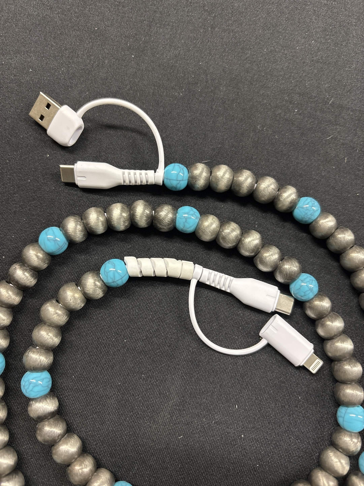 3-Foot Western Beaded Multi-Connector Charging Cable