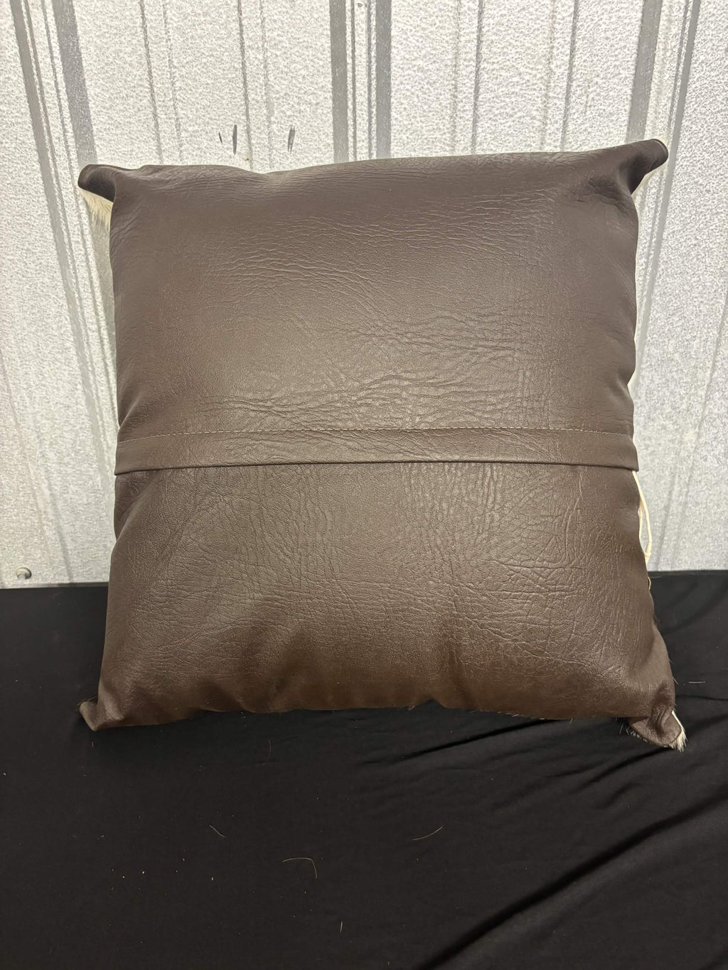Genuine Cowhide & Leather Square Accent Pillow