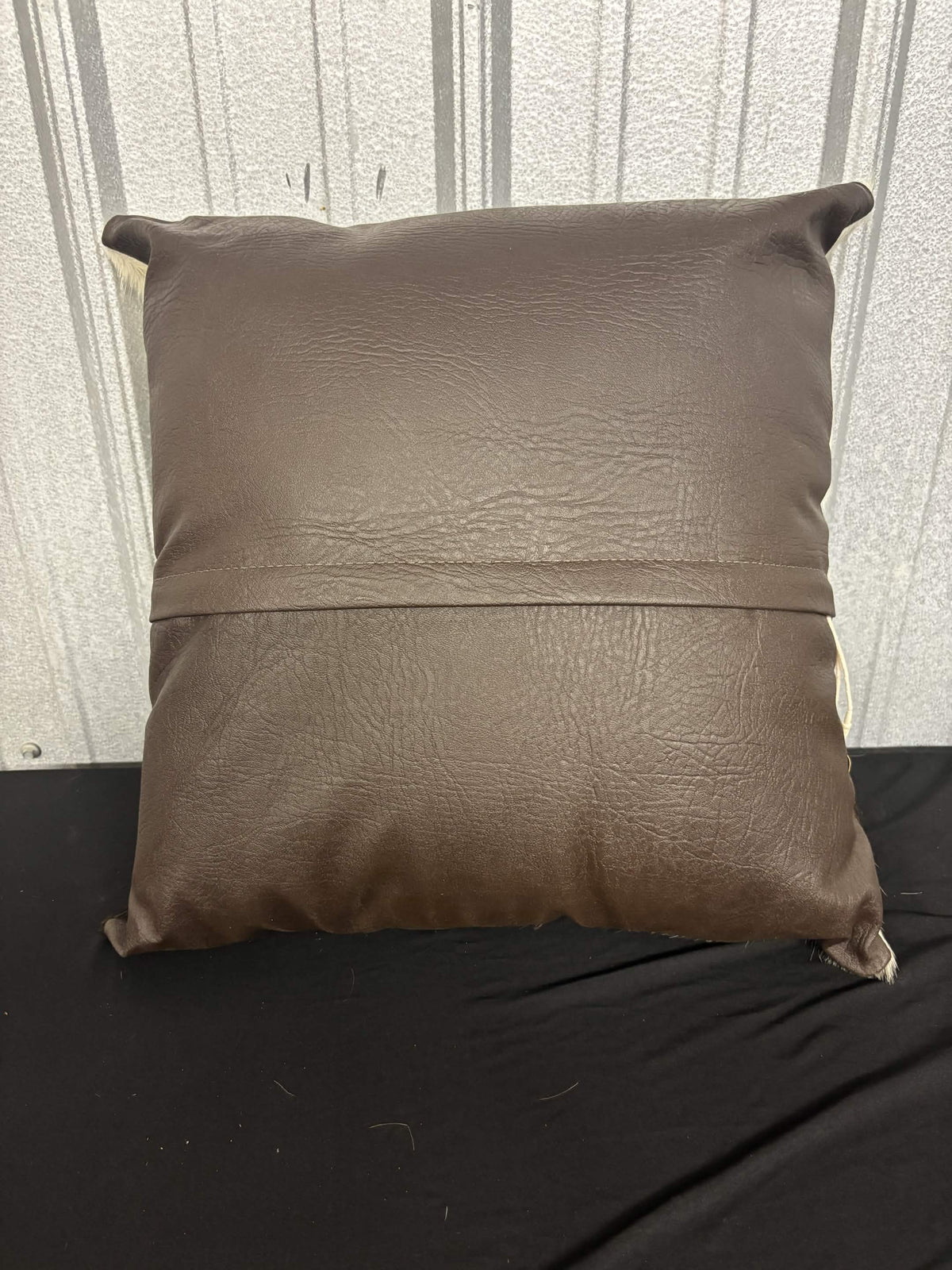 Genuine Cowhide & Leather Square Accent Pillow