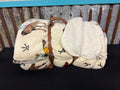 Western Cowboy Branded Sherpa‑Backed Queen Blanket