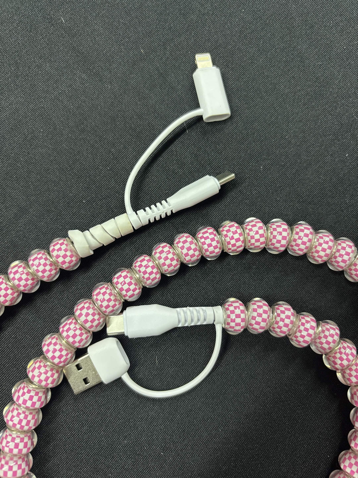 Western Beaded Decor Charging Cord with Universal Adapters