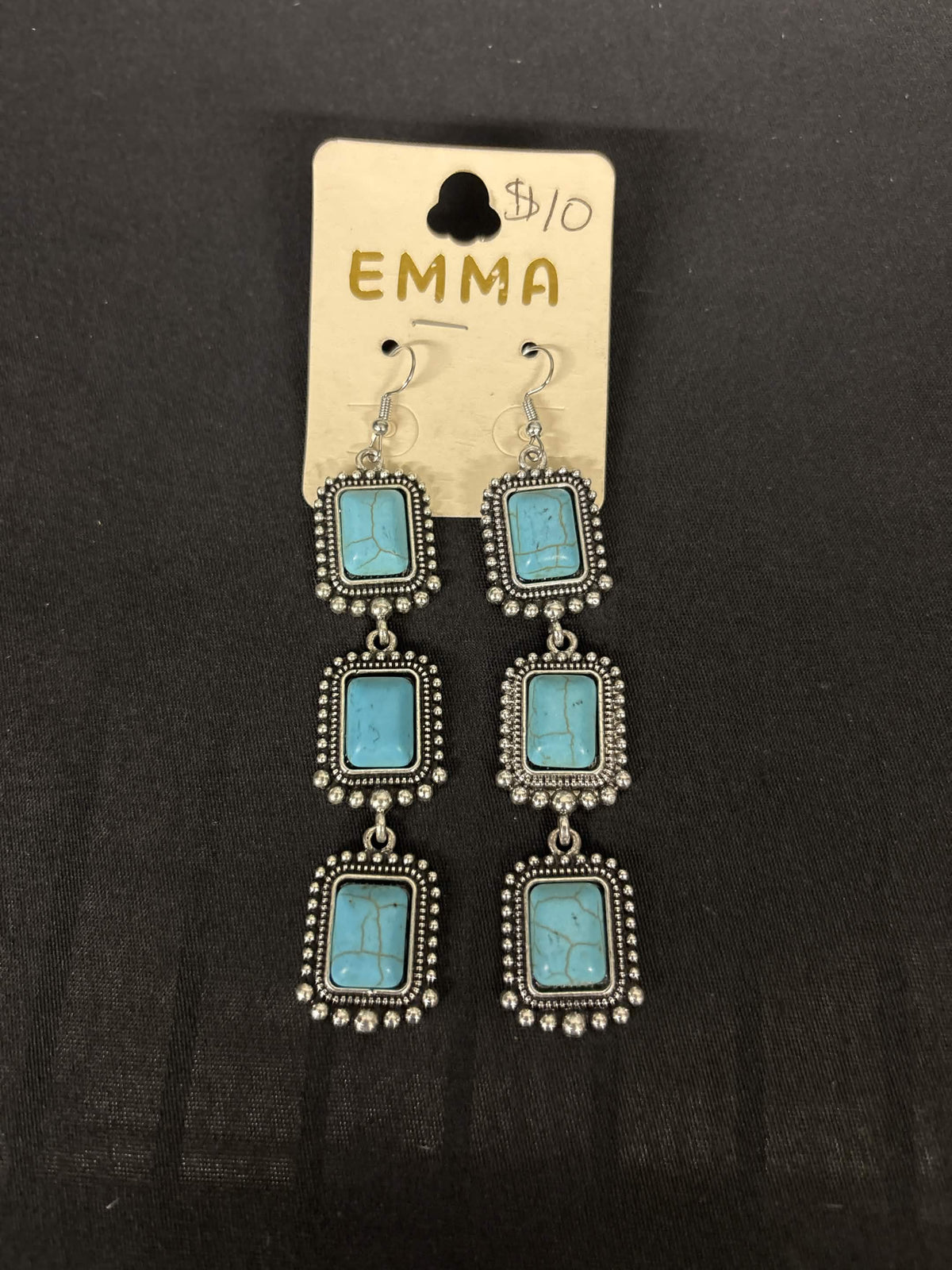 Silver and Turquoise Dangle Earrings