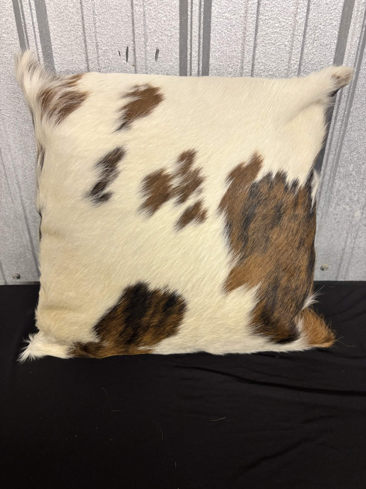 Genuine Cowhide & Leather Square Accent Pillow
