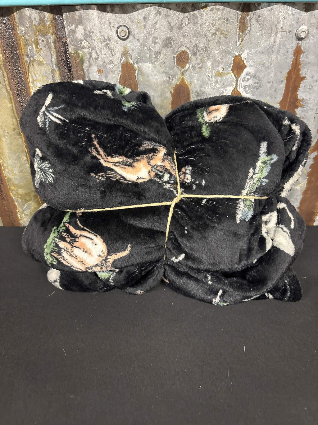 Plush Western Landscape Twin Blanket