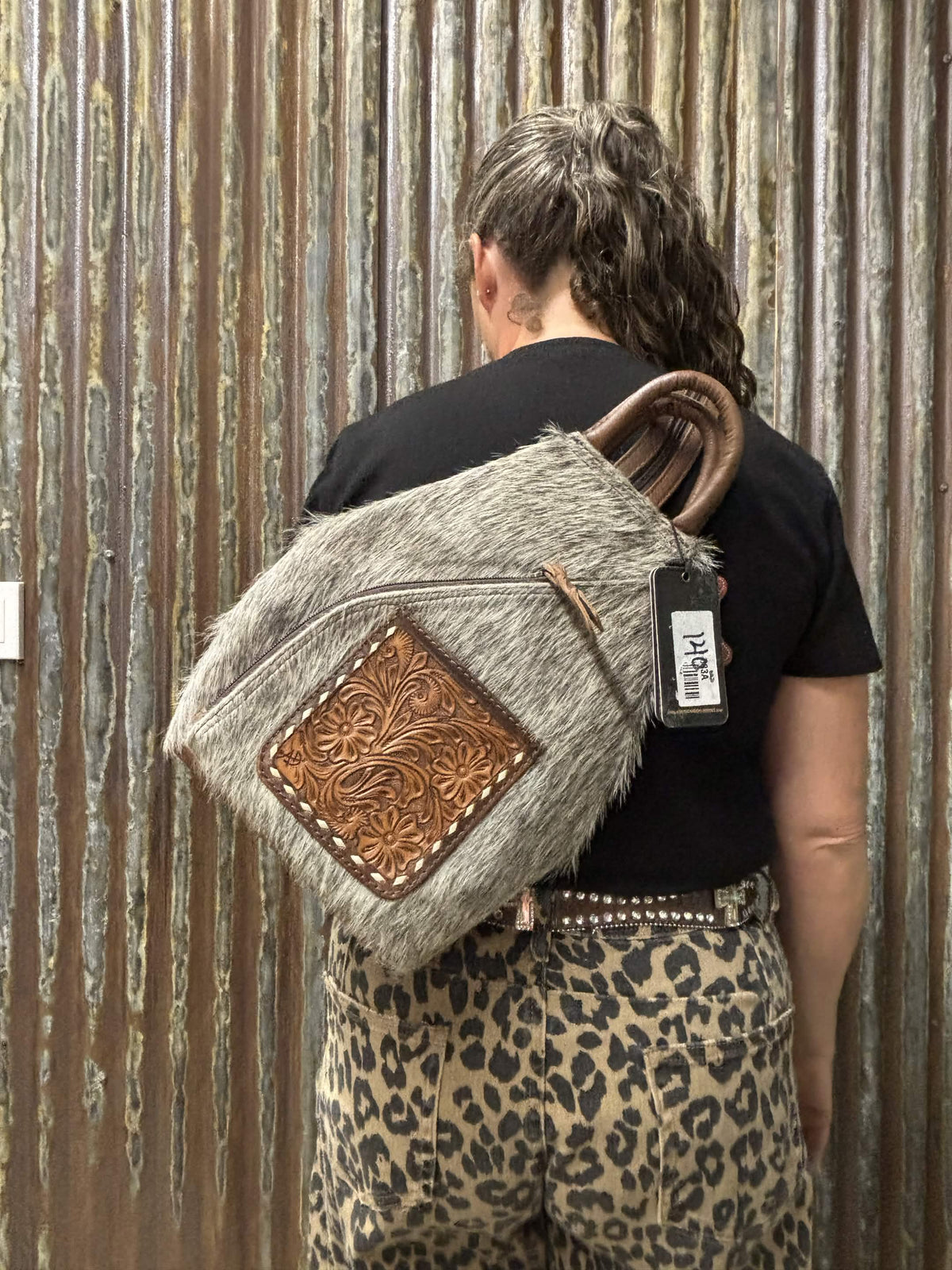 Convertible Cowhide Sling Backpack by American Darling
