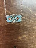 Southwestern Rectangle Pendant Necklace