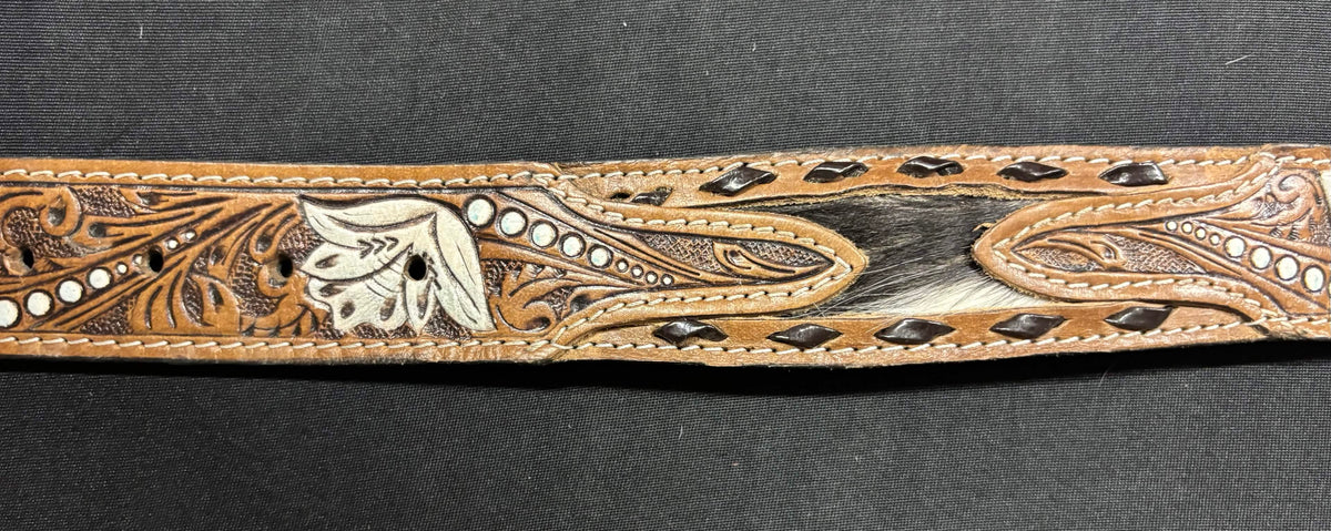 Western Tooled Leather Small Dog Collars