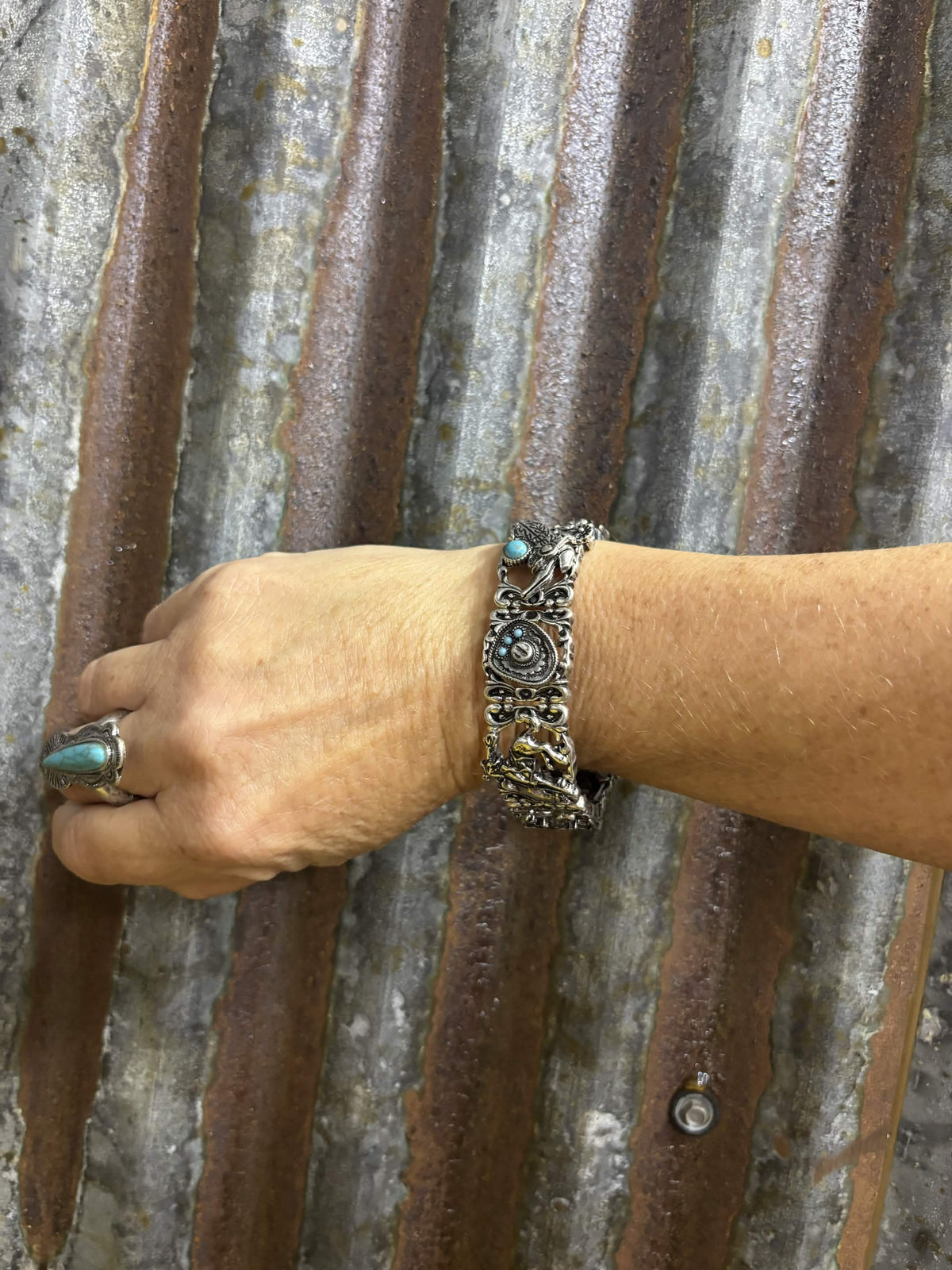 Vintage-Style Western Rodeo Cuff Bracelet