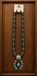 Concho Necklace with Turquoise Accent