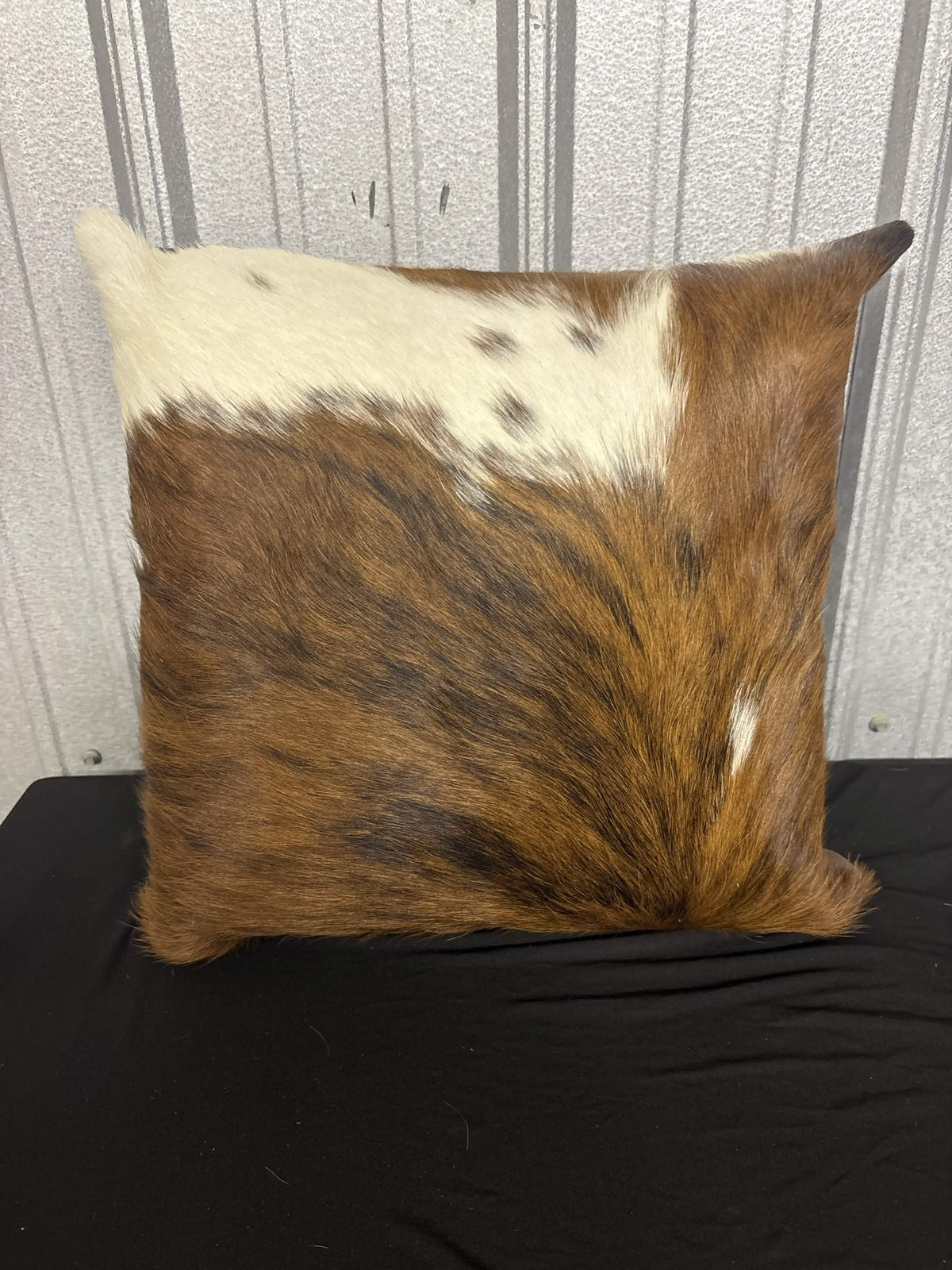 Genuine Cowhide & Leather Square Accent Pillow