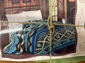 Southwestern Turquoise Aztec Pattern King Blanket
