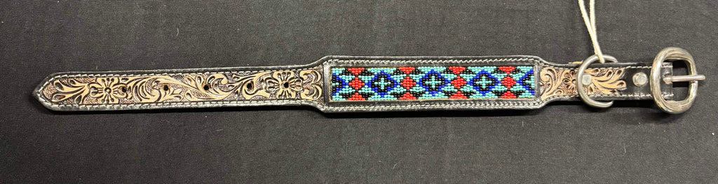 Western Tooled Leather Small Dog Collars