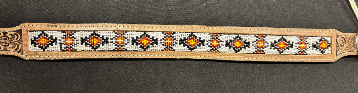 Western Tooled Leather Large Dog Collars
