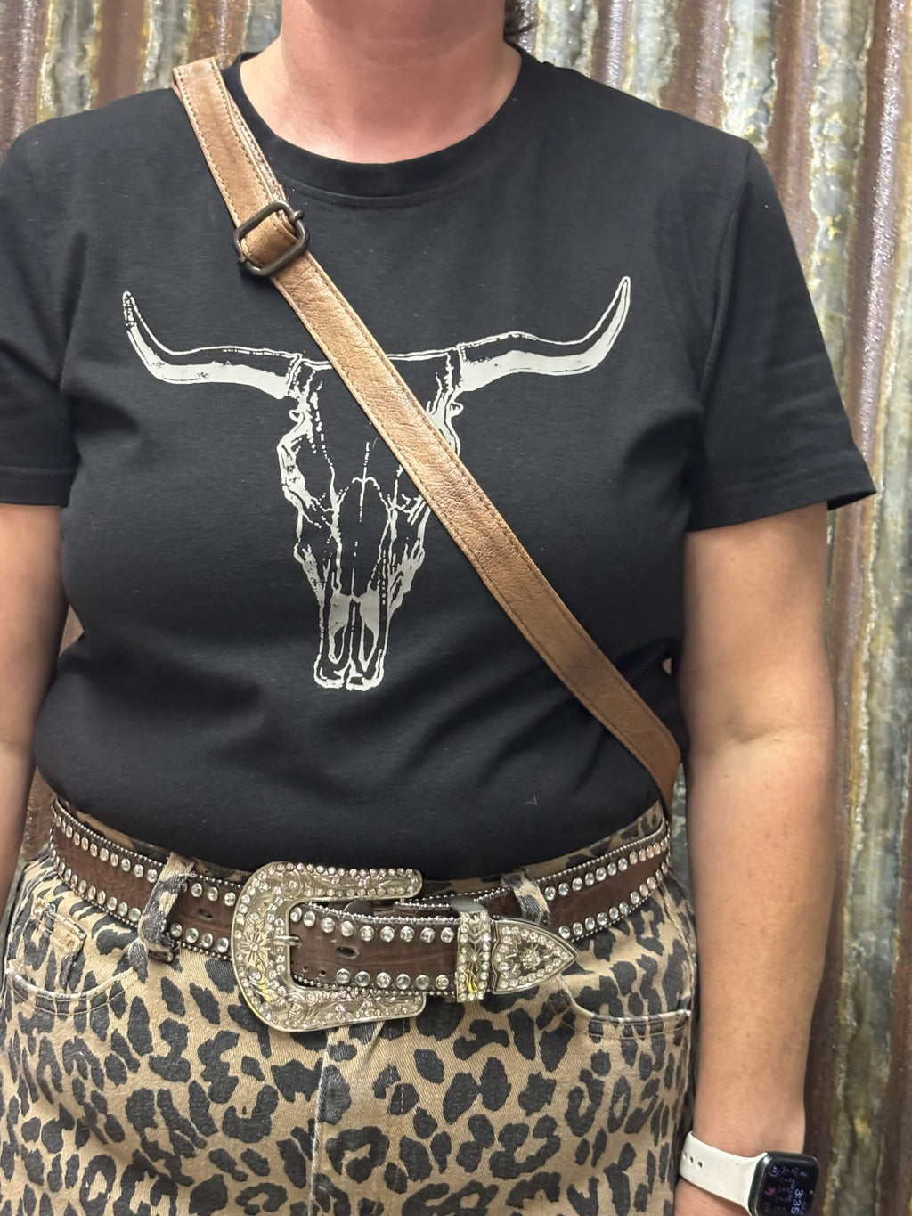 American Darling Gator Embossed Hair-On Hide Concealed Carry Sling Bag