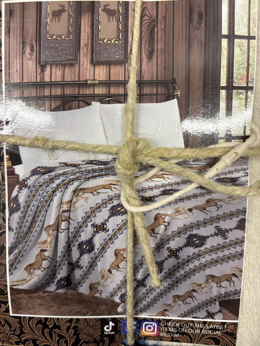 Running Horse & Southwestern Twin Throw