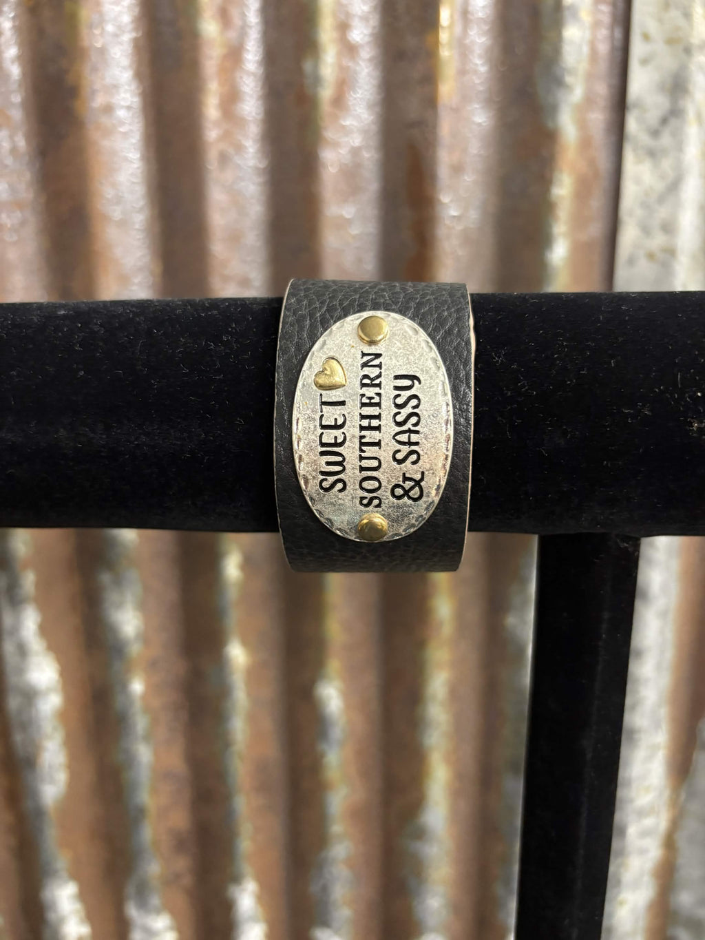 "Sweet Southern & Sassy" Leather-Style Cuff