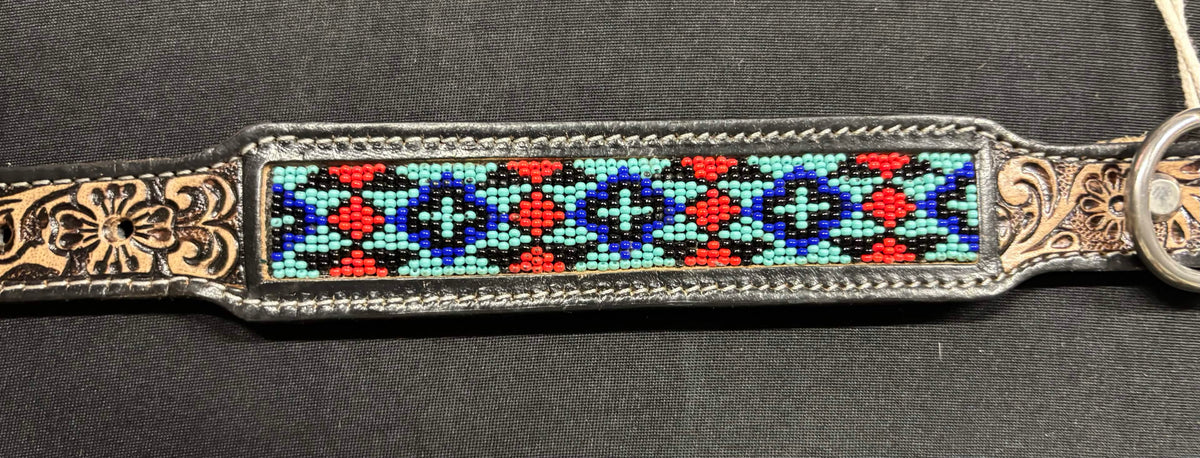 Western Tooled Leather Small Dog Collars
