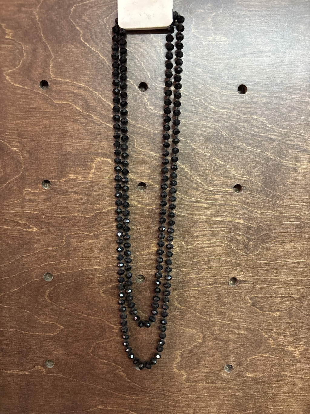 Black Faceted Beaded Necklace