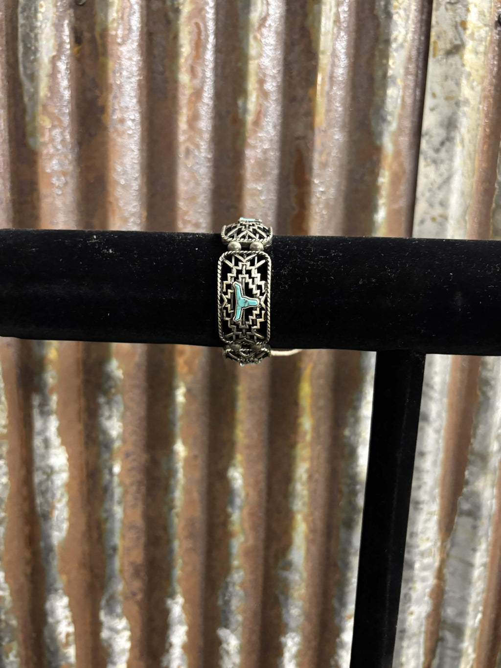 Turquoise Longhorn Panel Bracelet
