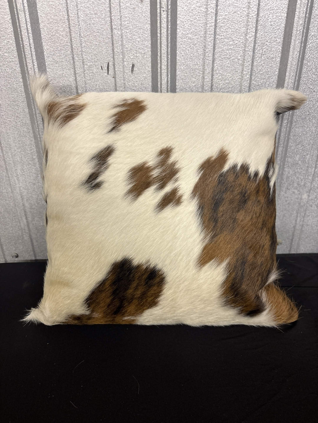 Genuine Cowhide & Leather Square Accent Pillow