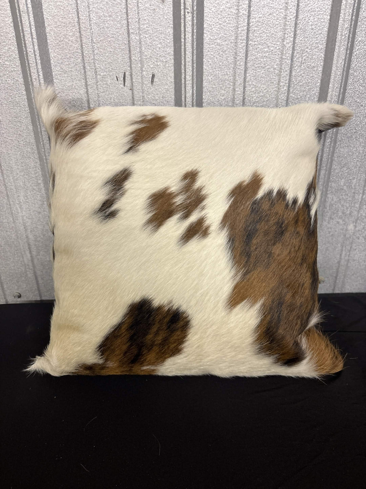 Genuine Cowhide & Leather Square Accent Pillow