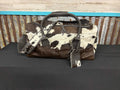 Premium Hair-On Hide & Leather Travel Duffel with Inlay Strap