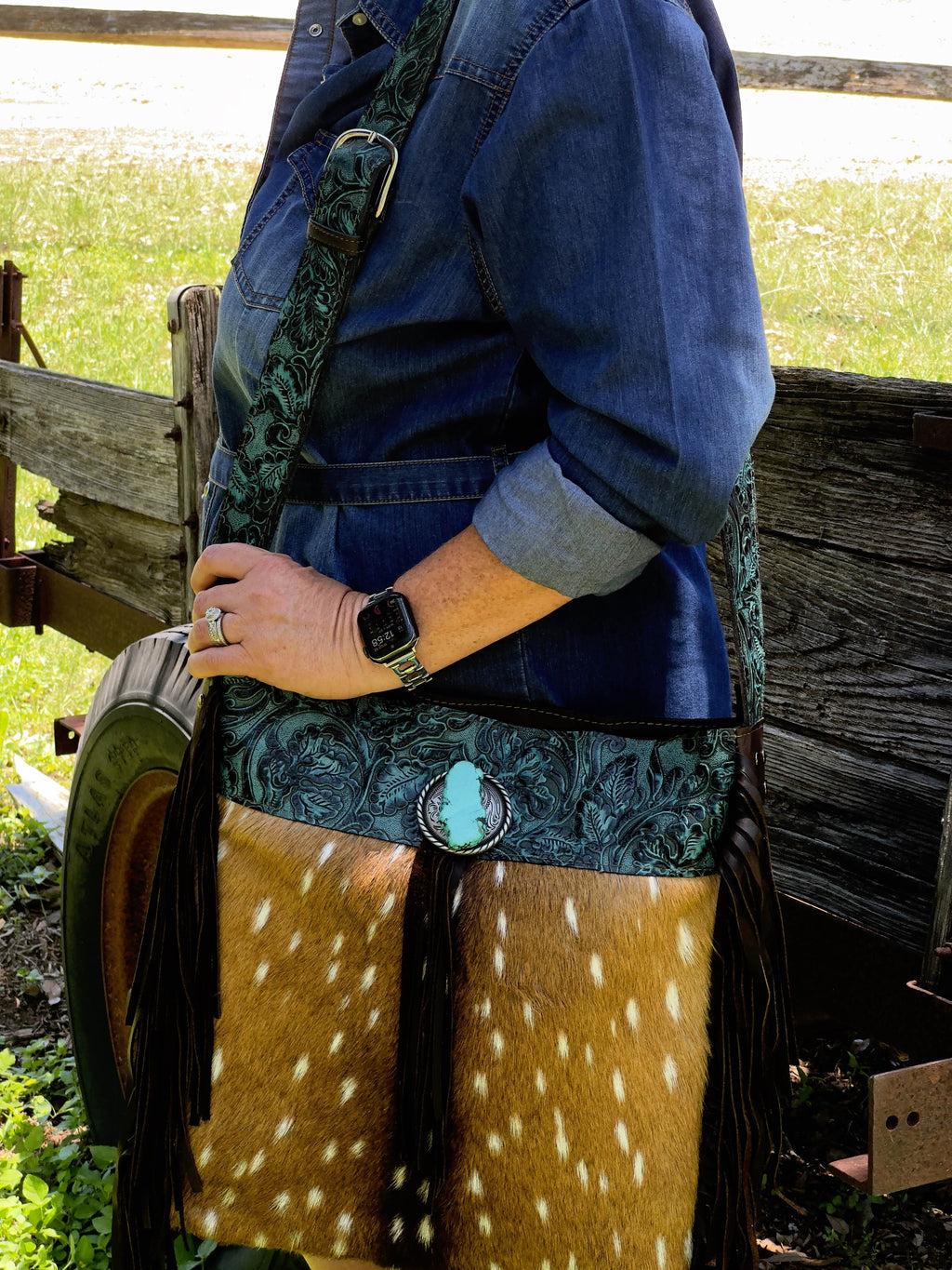 Large Axis Bags with Fringe